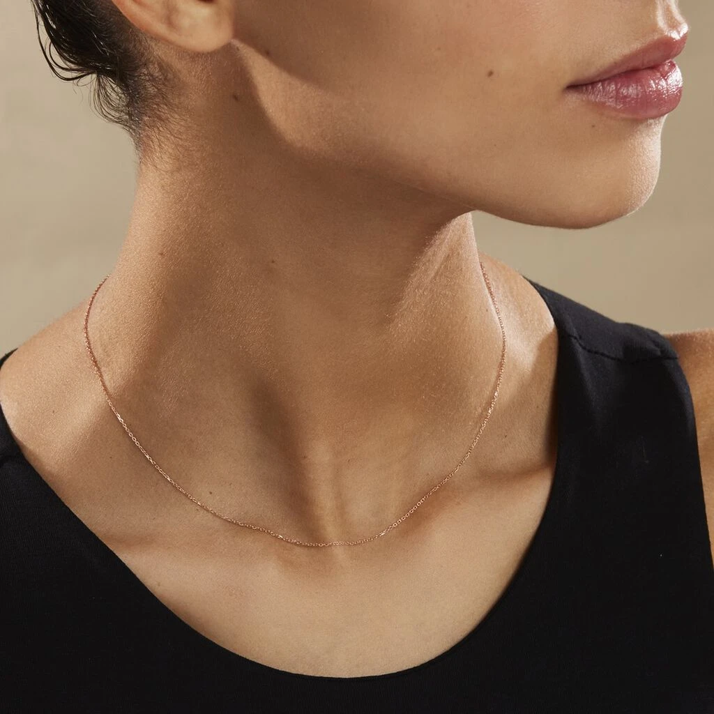 Chaîne Maille Forçat Diamantee Or Rose – Image 4