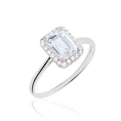 Bague Or Blanc Goulven Oxyde De Zirconium