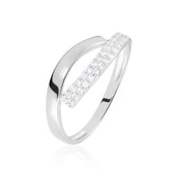 Bague Vero Or Blanc Oxyde De Zirconium