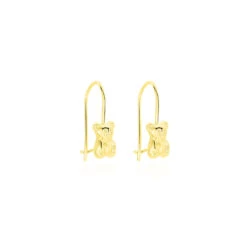 Boucles D'oreilles Pendantes Baptista Ours Or Jaune