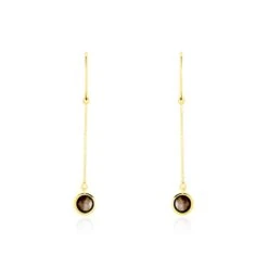 Boucles D'oreilles Pendantes Arenale Or Jaune Quartz