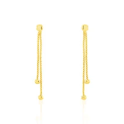 Boucles D'oreilles Pendantes Assiba Or Jaune