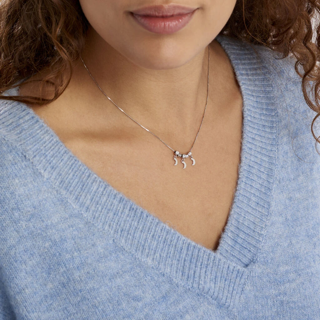 Collier Argent Blanc Olie – Image 3