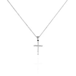 Collier Chirsta Argent Blanc Oxyde De Zirconium