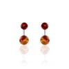 Bijoux D'oreilles Belma Argent Blanc Ambre