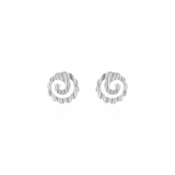 Boucles D'oreilles Puces Selima Argent Blanc