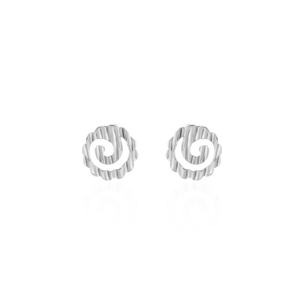 Boucles D'oreilles Puces Selima Argent Blanc