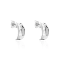 Boucles D'oreilles Puces Anne-christelleae Argent Blanc