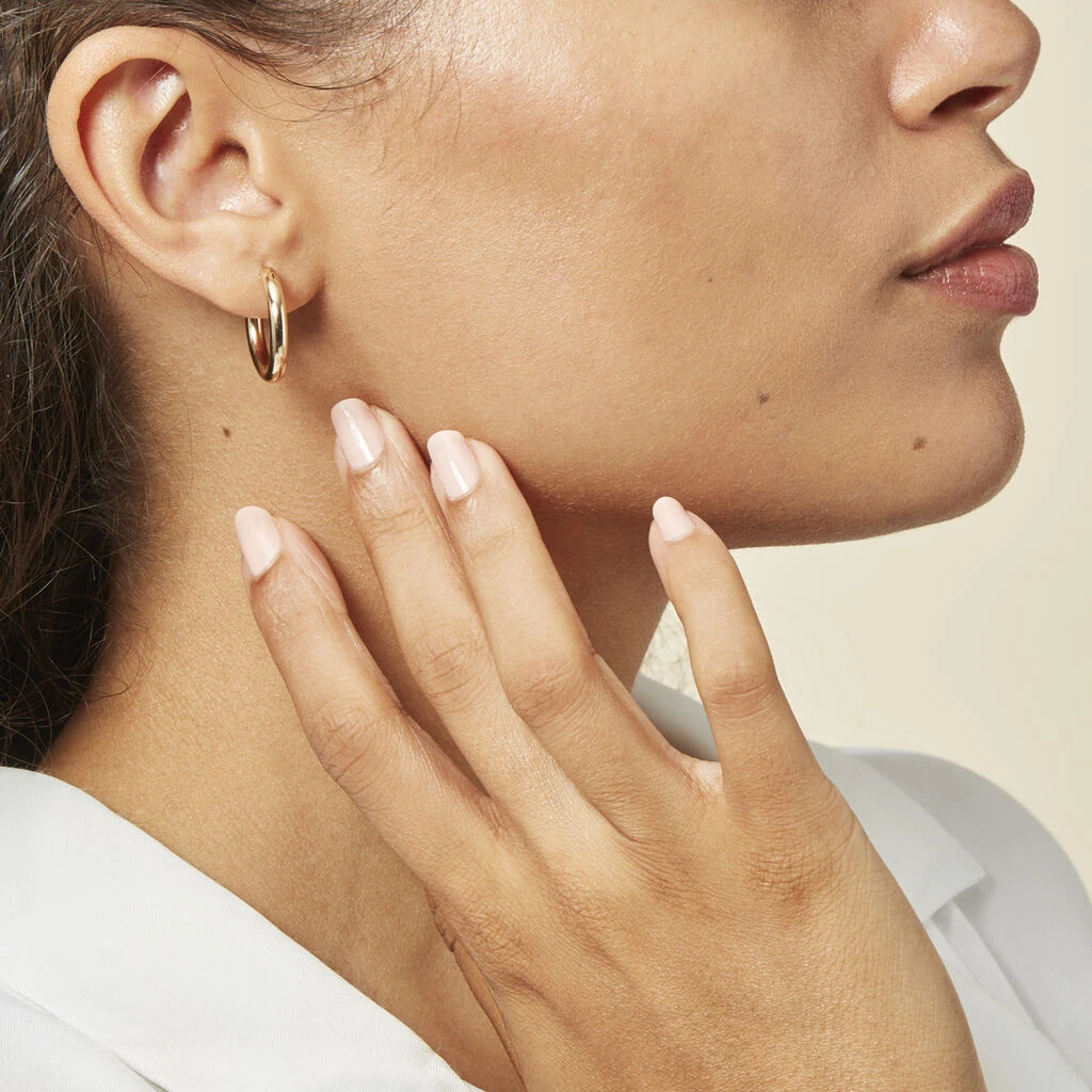 Boucles D'oreilles Puces Anne-christelleae Argent Blanc – Image 4