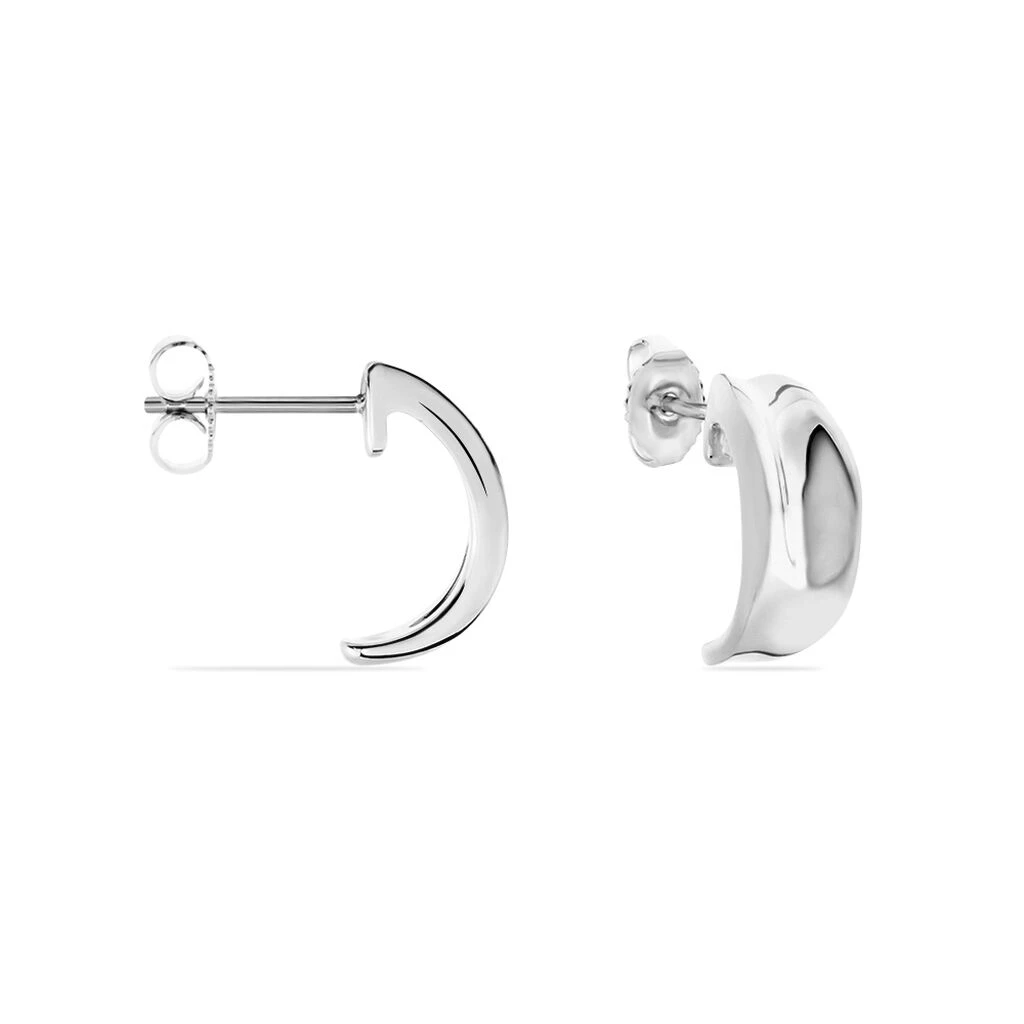 Boucles D'oreilles Puces Anne-christelleae Argent Blanc – Image 2