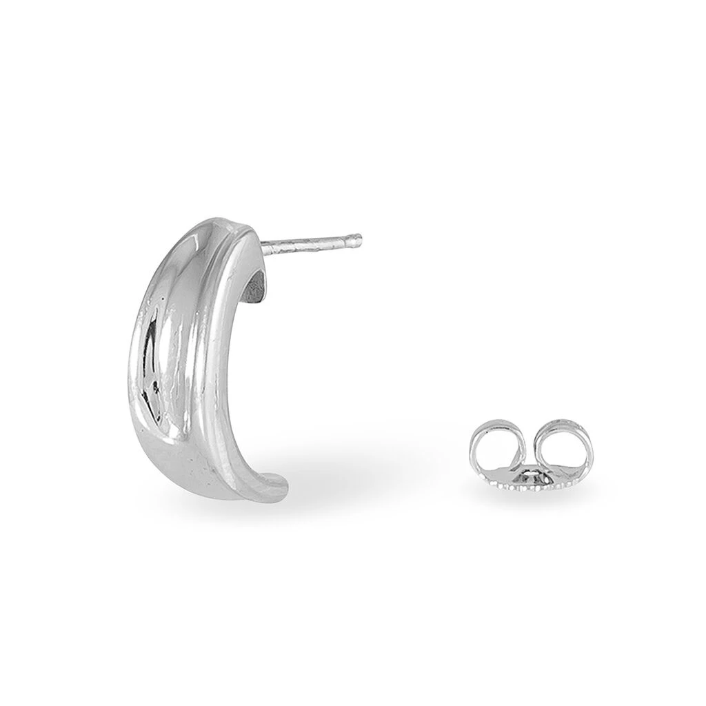 Boucles D'oreilles Puces Anne-christelleae Argent Blanc – Image 3