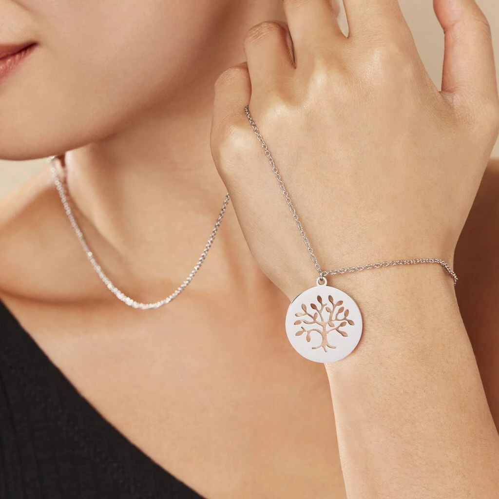 Collier Acier Blanc Ganet – Image 4