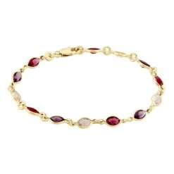 Bracelet Ilvaae Plaqué Or Jaune Pierre De Synthese